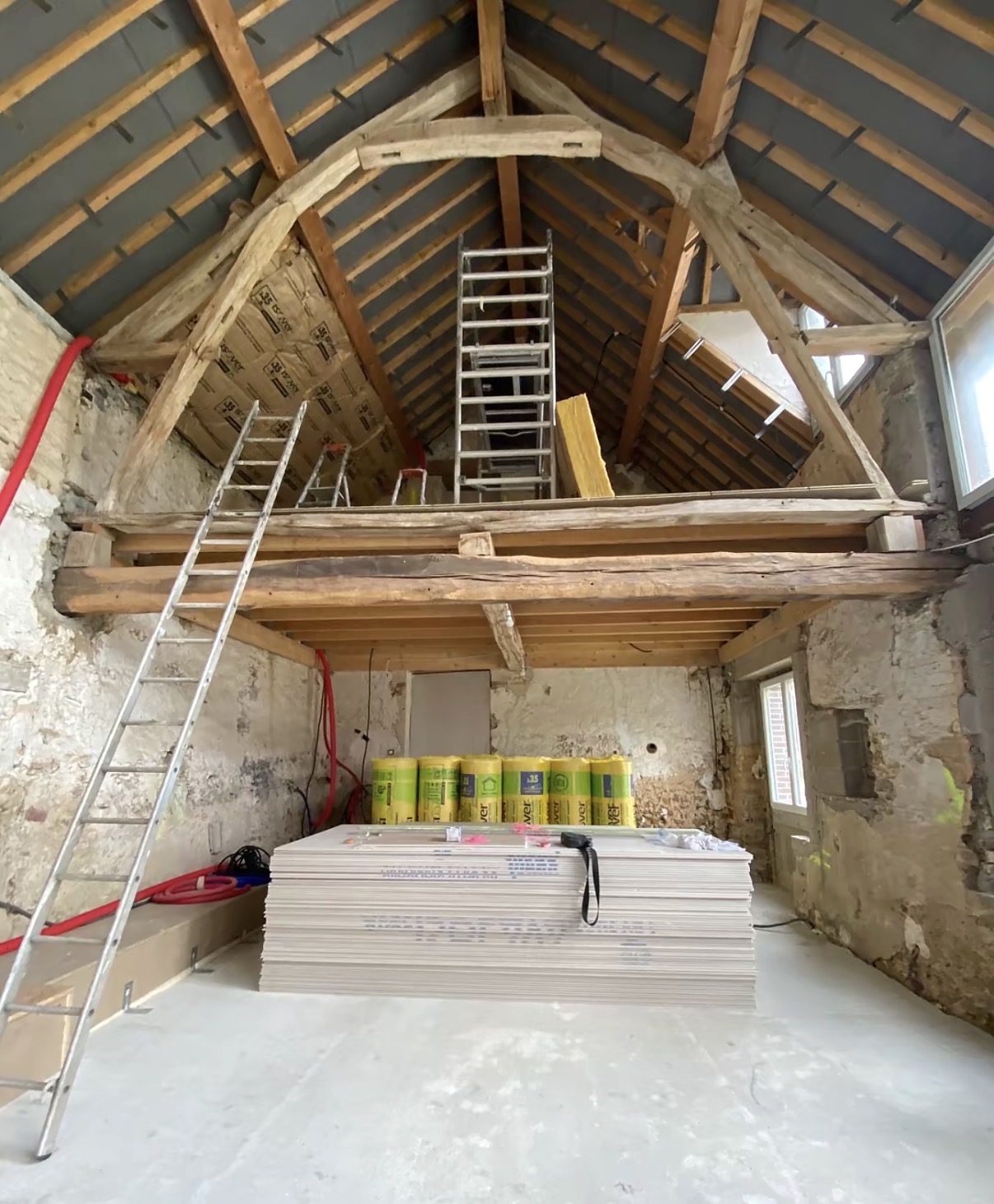Chantier placo — pose de plaques et ossature — Neo Façades & Finitions